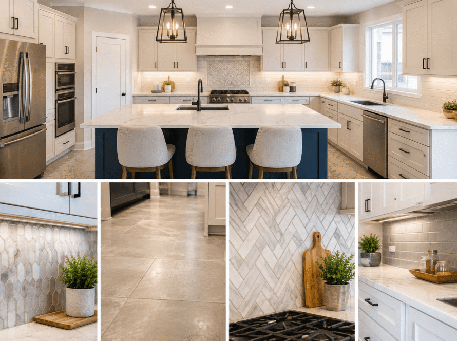 Kitchen backsplash tile installation by Getz Tiles